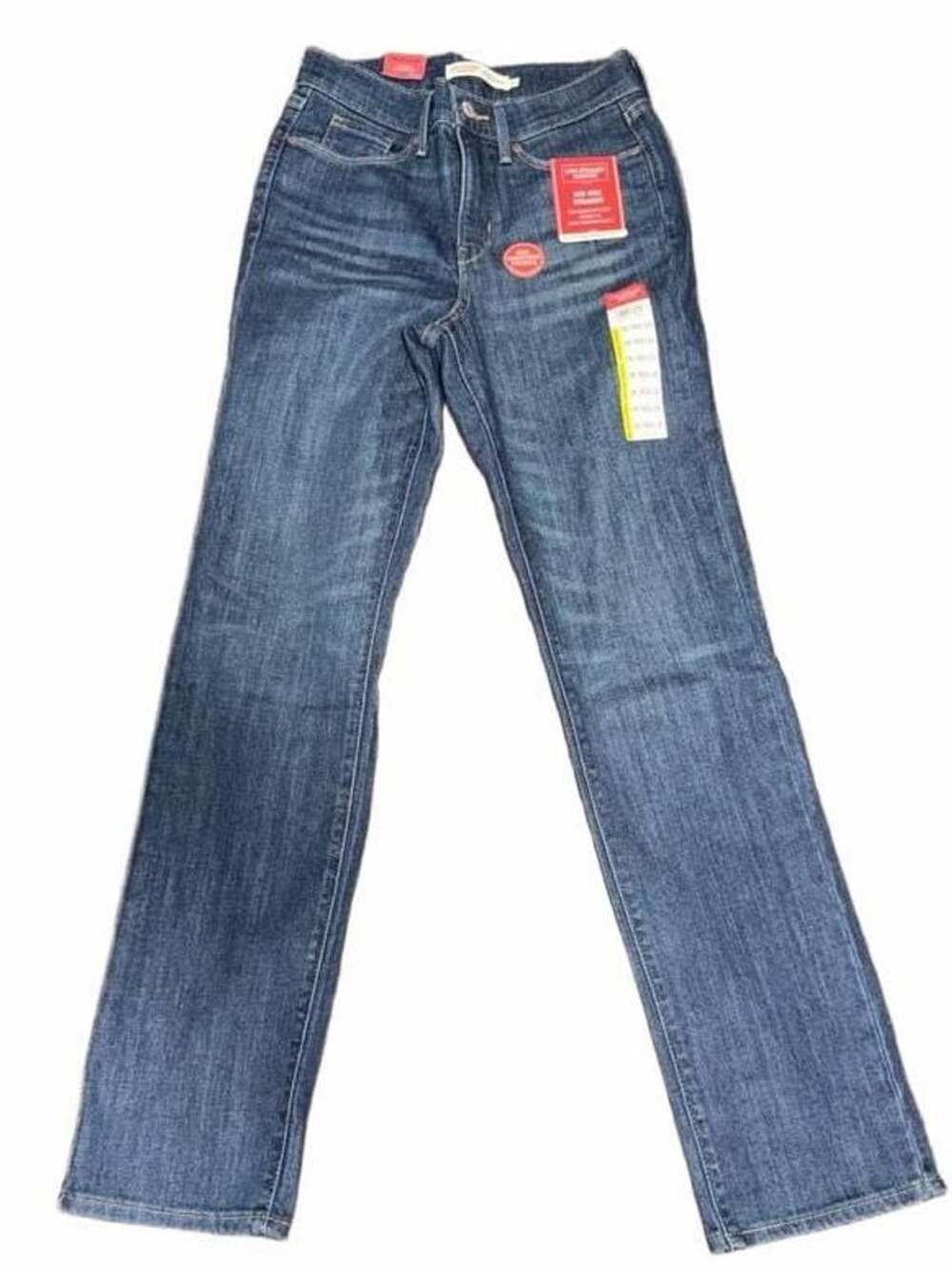 Levi Strauss Signature Mid Rise Straight Jeans Size 2M W26 L32 Blue Denim